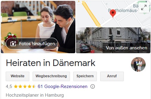 Heiraten in Dänemark Bewertung Rezensionen Google